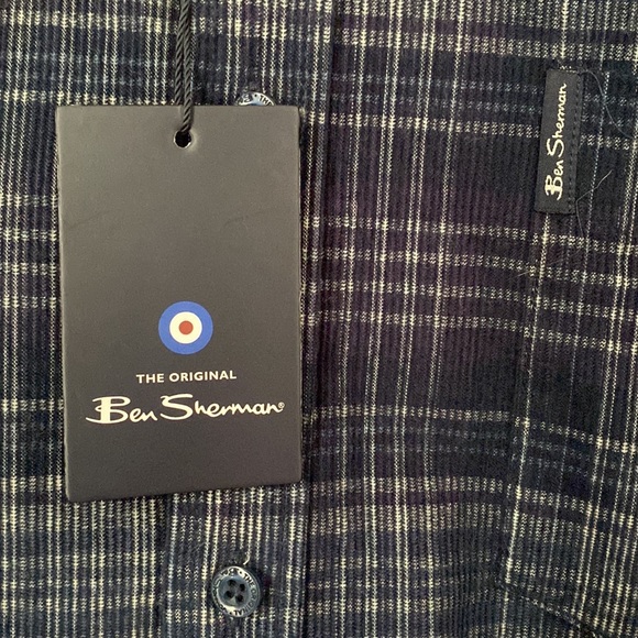 Host Pick 💙 Ben Sherman LONG-SLEEVE CORD PLAID SHIRT - NAVY - Picture 7 of 8